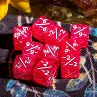 Thumbnail for 10pcs D6 12mm Dice Acrylic White Font Counter Numbers Pink