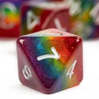 Thumbnail for 7pcs Dice Resin Layer Silver Font LGBTQ Rainbow
