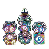 Thumbnail for 7pcs Dice Metal Alien Ship White Rainbow