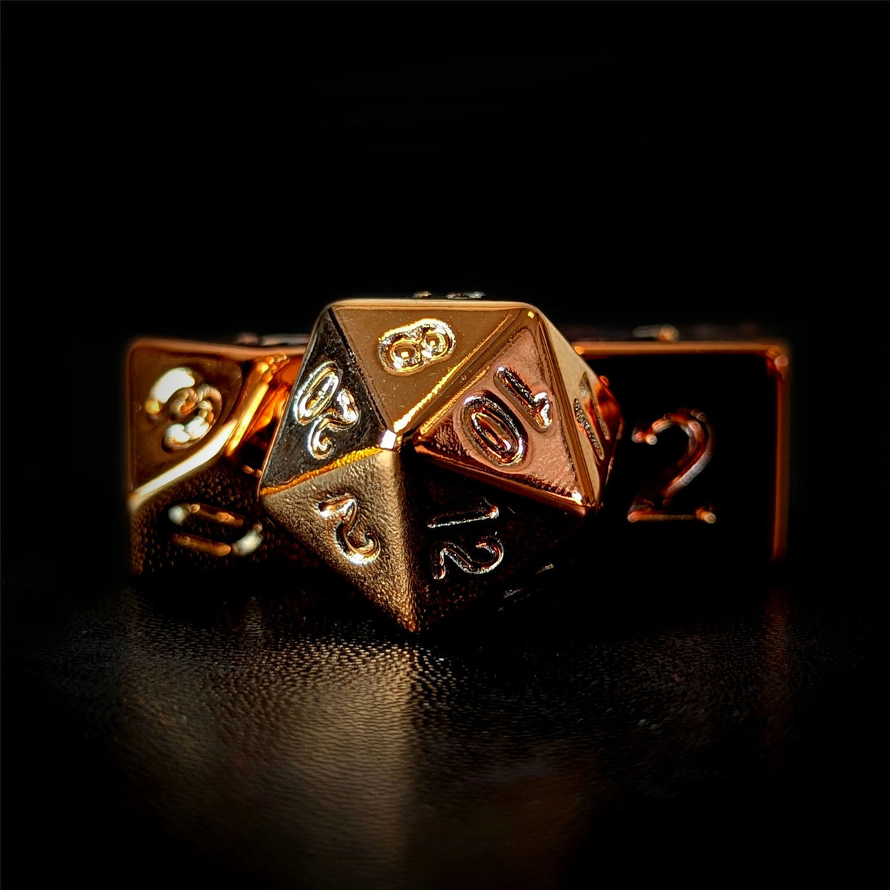 Copper Metallic Acrylic - 7pcs RPG Dice Set