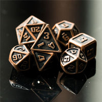 Thumbnail for 7pcs RPG Dice Set - Miniature Copper Metal