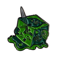 Thumbnail for Green Gelatinous Cube Pin - Novelty