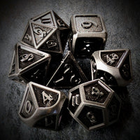 Thumbnail for Brushed Silver Metal - 7pcs RPG Dice Set