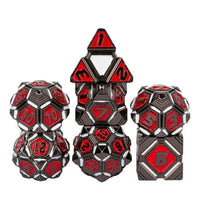 Thumbnail for 7pcs Dice Metal Alien Ship White Red Nickel