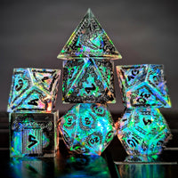 Thumbnail for Mythology on Clear Sharp Resin - 7pcs RPG Dice Set