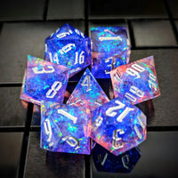 Thumbnail for Candy in Cyan & Pink Sharp Resin - 7pcs RPG Dice Set