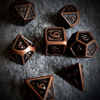 Thumbnail for Brushed Worn Copper Metal - 7pcs RPG Dice Set