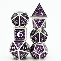 Thumbnail for 7pcs Dice Metal Stitch Silver Purple