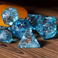 Thumbnail for Pirate Galleon in Clear & Blue Resin - 7pcs RPG Full Dice Set