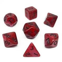 Thumbnail for 7pcs Dice Acrylic Blend Black Font Red