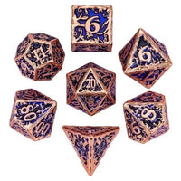 Thumbnail for 7pcs Dice Metal Druid Vine Copper Font Purple