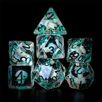 Thumbnail for Lilac Mushroom in Clear Resin - 7pcs RPG Full Dice Set