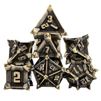 Thumbnail for 7pcs RPG Dice Set - Spiky Bronze Metal