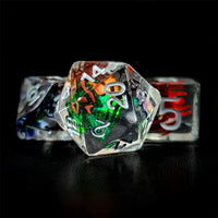 Thumbnail for Spiders in Clear Resin - 7pcs RPG Full Dice Set