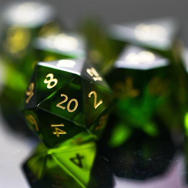 Green Glass - 7pcs RPG Dice Set