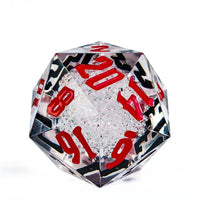 Thumbnail for Bubbles in Clear Sharp Acrylic - D20 RPG Dice