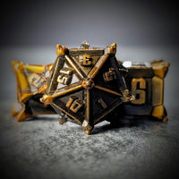 Thumbnail for 7pcs RPG Dice Set - Spiky Gold Metal