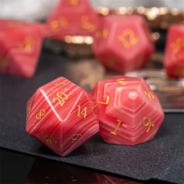 Goldstone Gemstone - 7pcs RPG Dice Set