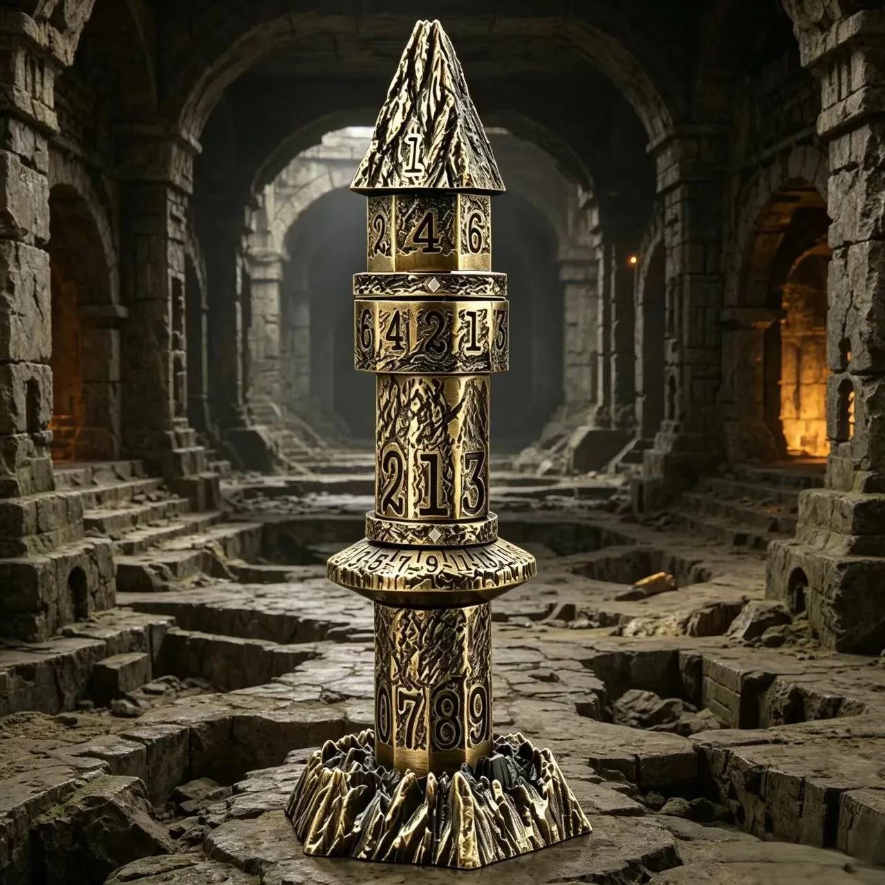 Dice Metal Spinner Tower Bronze