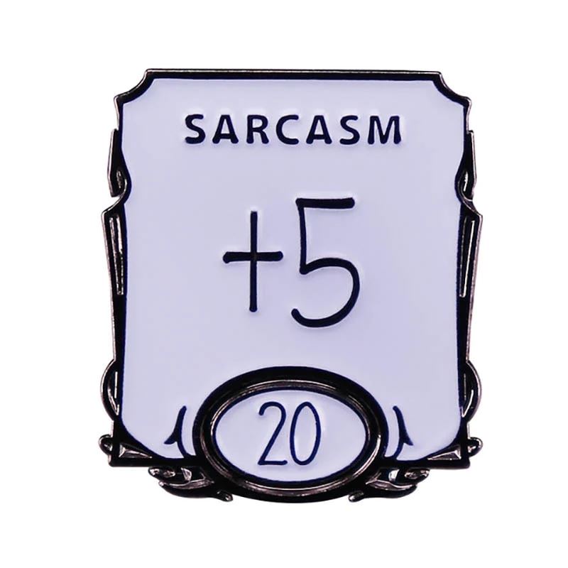 White Sarcasm Ability Score Pin - Novelty