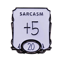 Thumbnail for White Sarcasm Ability Score Pin - Novelty