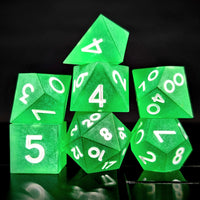 Thumbnail for 7pcs Dice Sharp Frosted Green