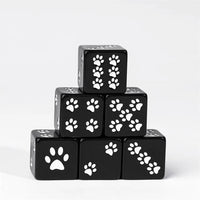 Thumbnail for Paw on Black Resin - 6pcs D6 RPG Dice Set