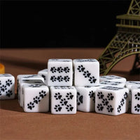 Thumbnail for Paw on White Resin - 6pcs D6 RPG Dice Set