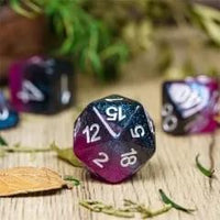 Thumbnail for 7pcs Dice Resin Layer Silver Font A Sexual Blue Purple