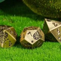Thumbnail for Lotus Flower in Bronze Metal - 7pcs RPG Dice Set