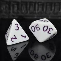 Thumbnail for 7pcs Dice Acrylic Blend Purple Font Solid White