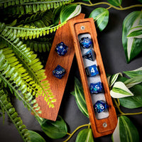 Thumbnail for 7pcs Dice Sharp Candy Silver Font Blue Black