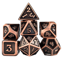 Thumbnail for Brushed Copper Metal - 7pcs RPG Dice Set