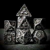 Thumbnail for 7pcs Dice Metal Druid Vine Wash Silver
