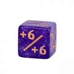 10pcs D6 12mm Dice Acrylic Gold Font Counter Numbers Purple
