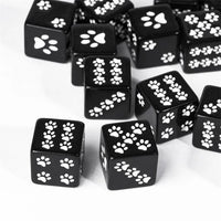 Thumbnail for Paw on Black Resin - 6pcs D6 RPG Dice Set