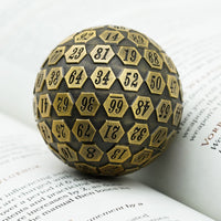 Thumbnail for D100 RPG Dice - Gold Metal