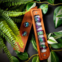Thumbnail for Candy in Purple & Green Sharp Resin - 7pcs RPG Dice Set