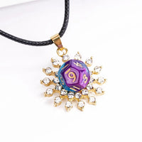 Thumbnail for Blue & Purple with Gold Chain D12 Necklace