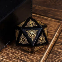 Thumbnail for Astrology on Obsidian Gemstone - D20 RPG Dice