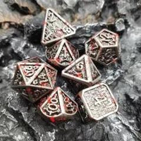 Thumbnail for Monster in Silver Metal - 7pcs RPG Dice Set