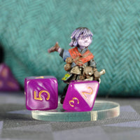 Thumbnail for Silk Magenta Acrylic - 7pcs RPG Mini Dice Set