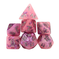 Thumbnail for Butterfly in Pink Resin - 7pcs RPG Full Dice Set