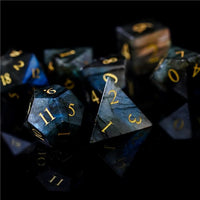 Thumbnail for Blue Labradorite Gemstone - 7pcs RPG Dice Set