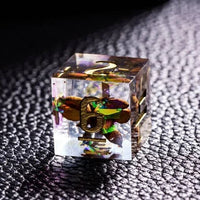 Thumbnail for Spice in Clear Filled Sharp Resin - 7pcs RPG Dice Set