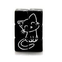 Thumbnail for Cat on Black Resin - 6pcs D6 RPG Dice Set