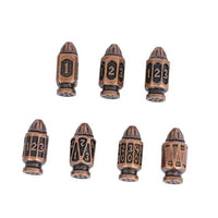 Thumbnail for 7pcs Dice Metal Bullet Worn Copper