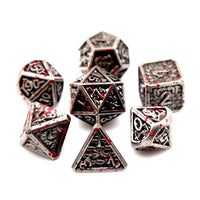 Thumbnail for Monster in Silver Metal - 7pcs RPG Dice Set