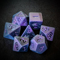 Thumbnail for Frosted Purple Metallic Acrylic - 7pcs RPG Dice Set