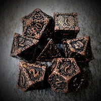 Thumbnail for 7pcs RPG Dice Set - Copper Metal